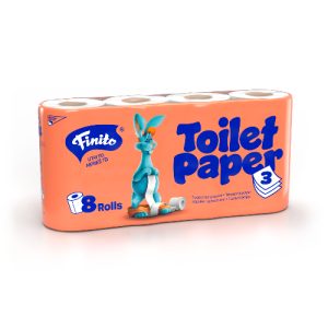 Háztartási toalettpapír 3 réteg 8 tekercses Finito