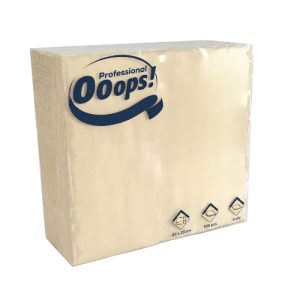 Ooops KRÉM Szalvéta 2rtg 100lap/csom 1/4 hajt. 32x33cm 20csomag/#