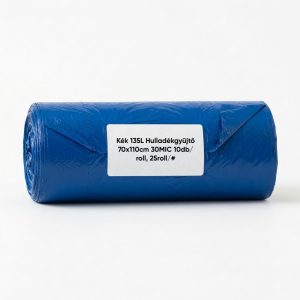 Kék 135L Hulladékgyűjtő 70x110cm 30MIC 10db/roll, 25roll/#