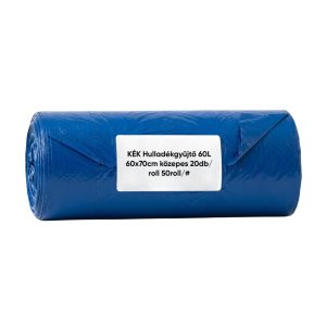 KÉK Hulladékgyűjtő 60L 60x70cm közepes 20db/roll 50roll/#