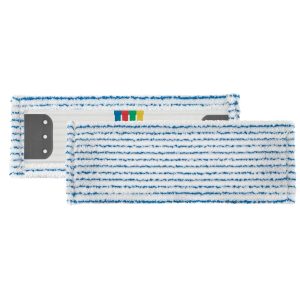 TTS mikroszálas csíkos mop, csiptetős, 40cm, fehér-szürke